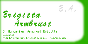 brigitta armbrust business card